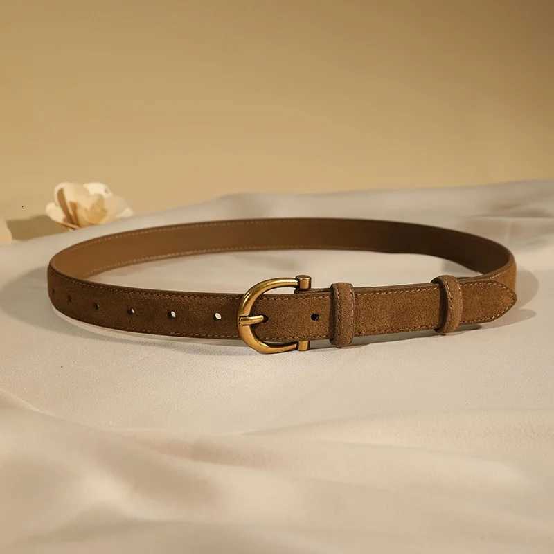 Luxury suede belt for women Stylish Leather belt Gold pin buckle Cow Leather Branded belt Clothing accessories women belt W251018