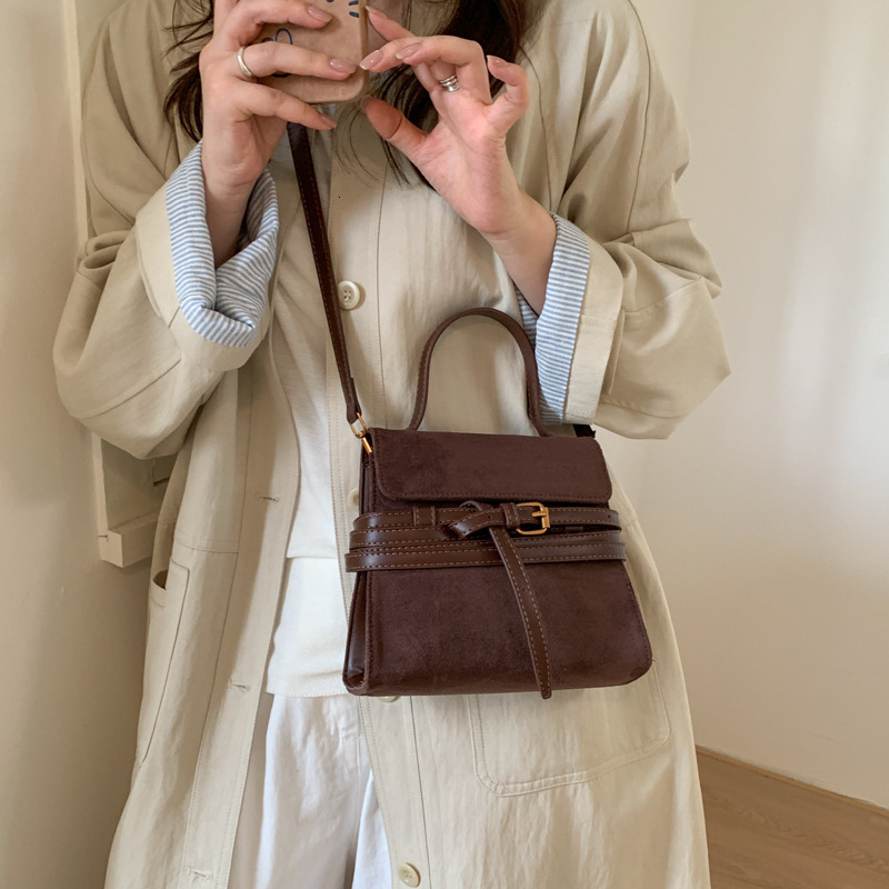 Luxury Brand Designer Bag Suede Suede Handbag Women's 2025 New Light Luxury Niche High-End Fashion Versatile Crossbody Bag