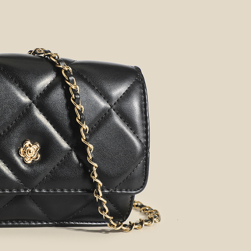 Luxury Brand Designer Bag Camellia Small Fragrance Style Quilted Chain Bag For Women 2025 New Niche High-End Exquisite