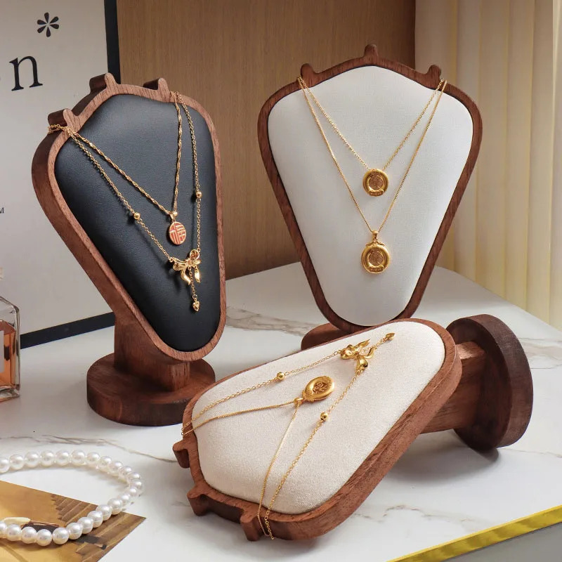 Wood jewelry necklace jewelry display frame highgrade impression model counter window display props necklace frame 251016