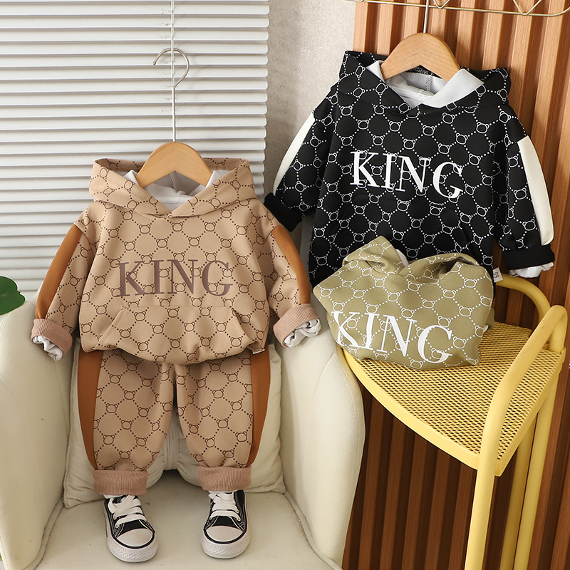 winter warm Designer Kids Clothing 2025 New Kids 2-Piece Set, Boys Girls Korean Style Fashion Long Sleeve Tracksuit, Casual Infant Outfit Free Shippin