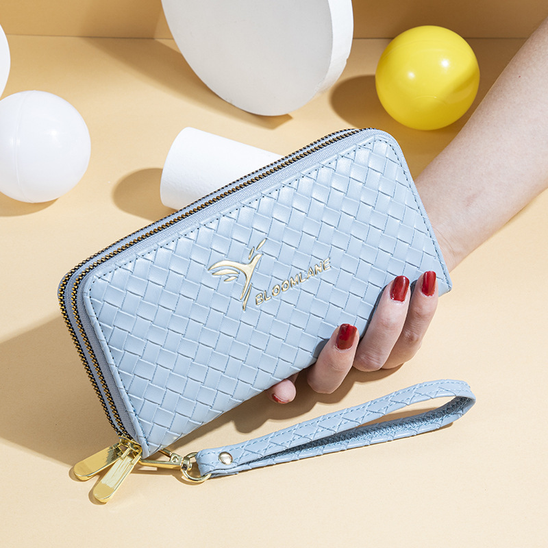 Luxury Brand Designer Bag Women's Wallet Long Style 2025 New Model Feiyan Hot Stamping Woven Pattern Fashion Double Zipper Large Capacity Clutch