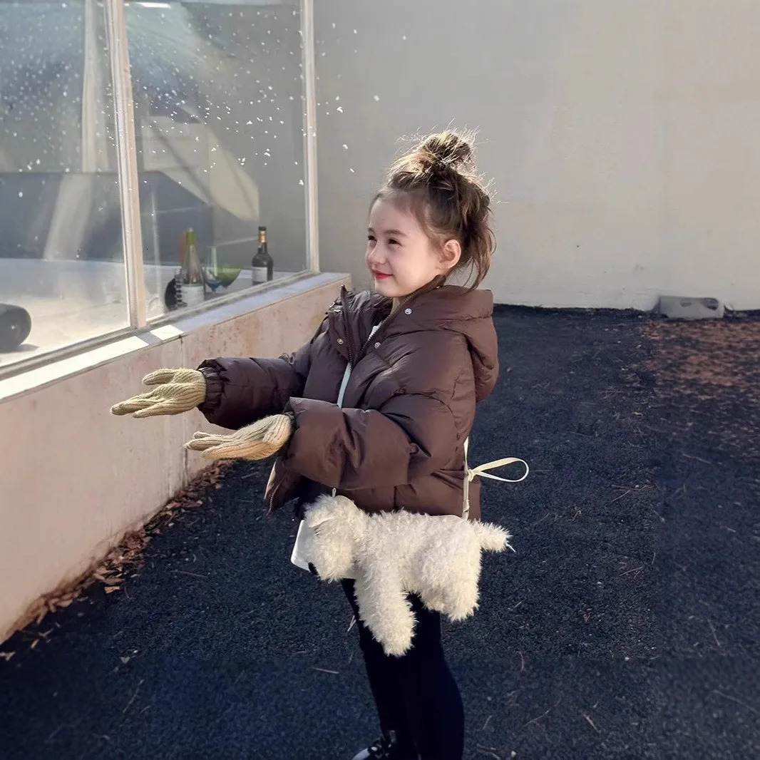 Kids Girls Winter Clothing Jacket Fashionable Childrens Winter Thickened Cotton Jacket Girls Coat Top Cotton Coat 251017