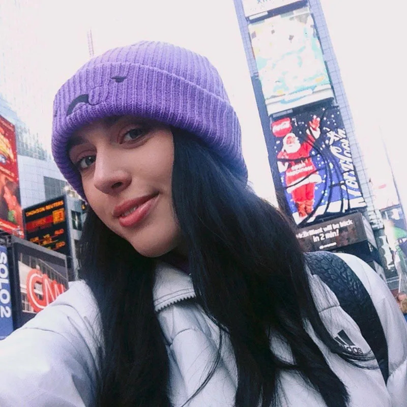 Versatile woolen hat mens and womens pullover hat embroidered woolen hat winter ear protection acrylic knitted hat 251014