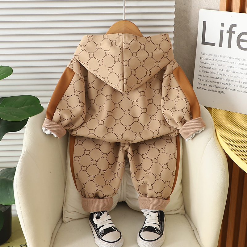 winter warm Designer Kids Clothing 2025 New Kids 2-Piece Set, Boys Girls Korean Style Fashion Long Sleeve Tracksuit, Casual Infant Outfit Free Shippin