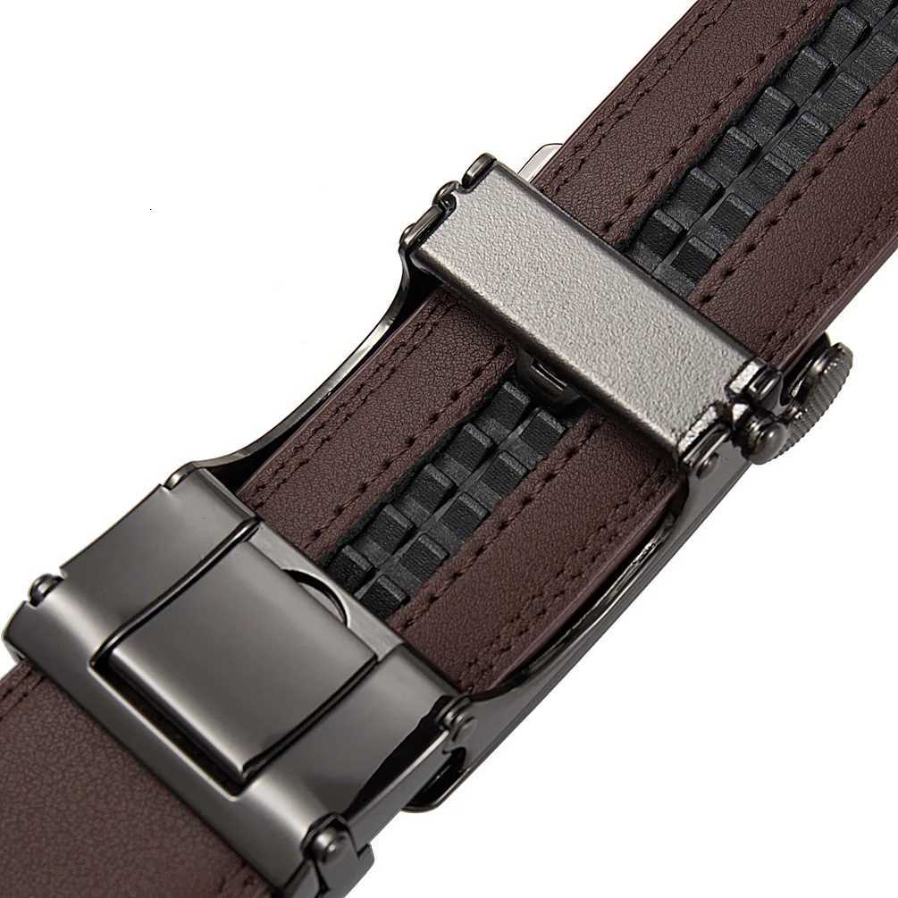OYIFAN Automatic Buckle Belt for Men High Quality Genuine Leather Belt Adjustable Ratchet Belt Fashion Designer Belt Men W251018