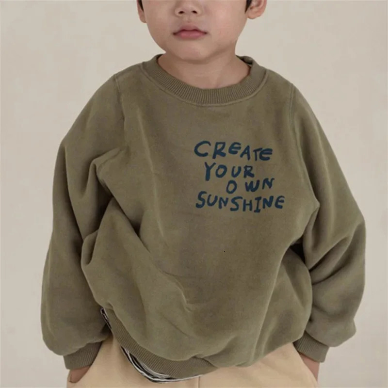 Children Casual Sweatshirts Unisex Trends Pullovers Boys Girls Vintage Streetwear Tracksuit 16Y Kids Letter Fashion Hoodies 251017