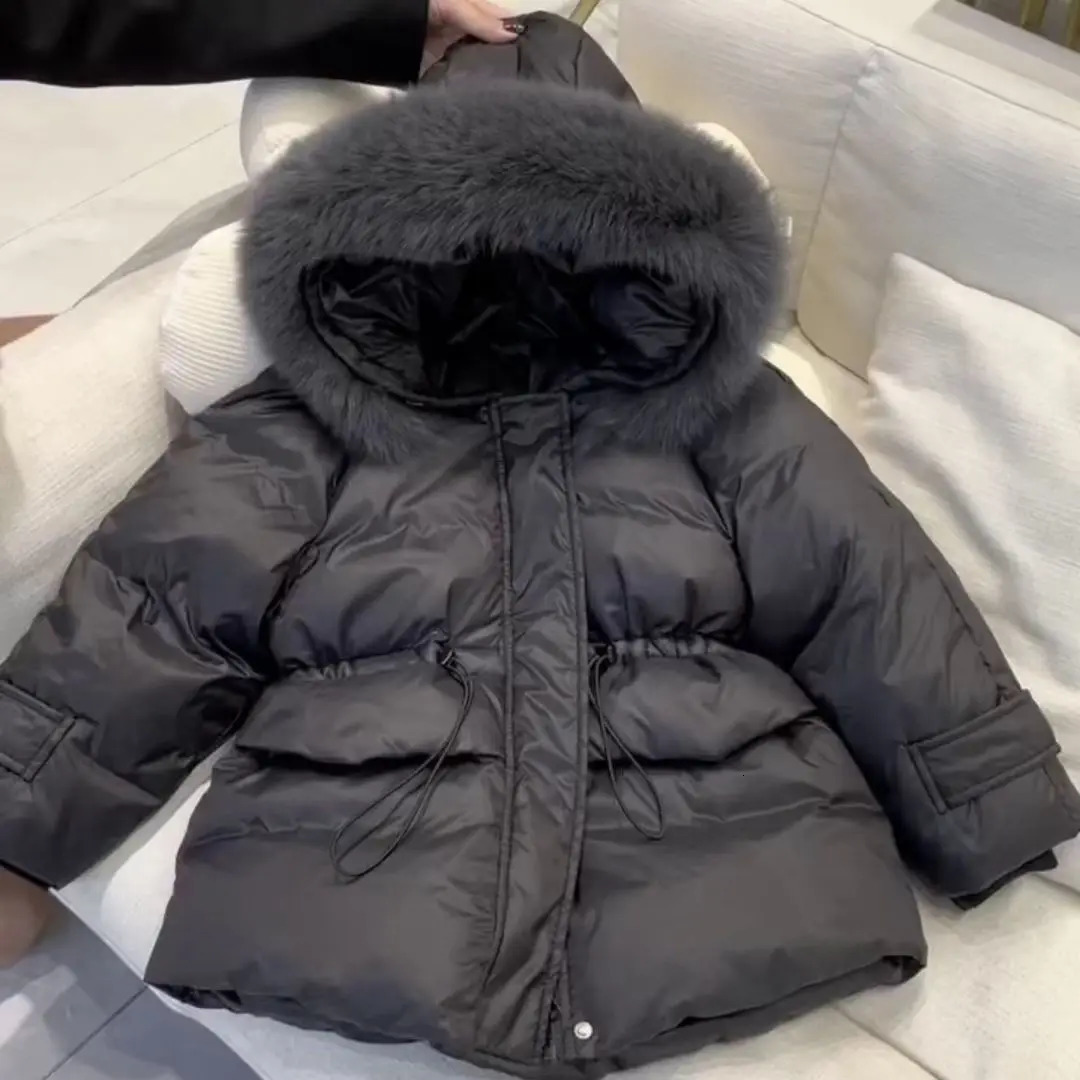 Baby Girls Down Jacket Winter Style Childrens Thick Warm Cotton Jacket Western style hooded casual fur collar Coat 251017