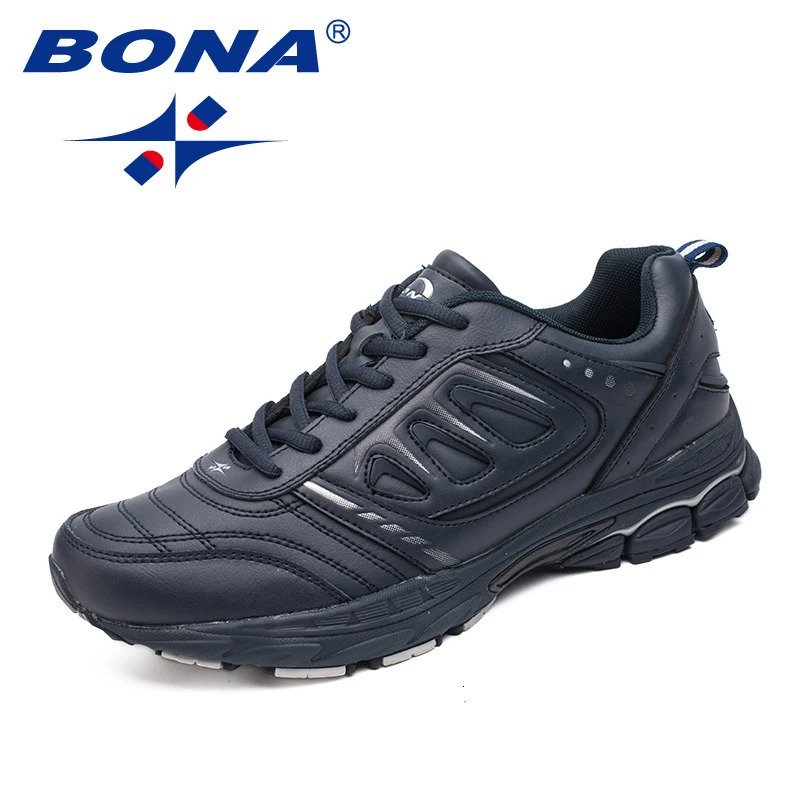 BONA Style Men Running Shoes Ourdoor Jogging Trekking Sneakers Lace Up Athletic Shoes Comfortable Light Soft 251014