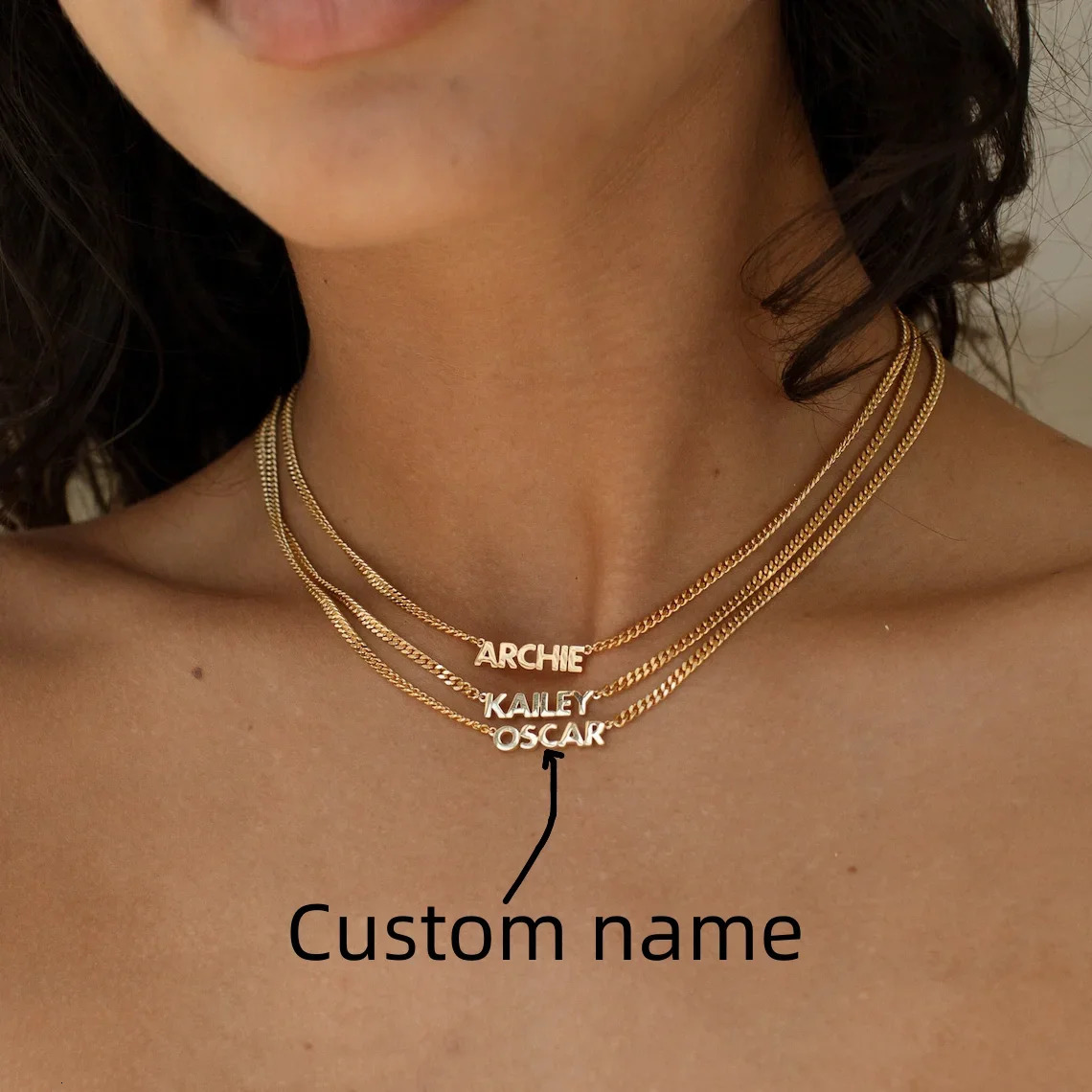 Custom Name Necklace For Women Stainless Steel Personalized Minimal Jewelry Birthday Gift for Her 251008