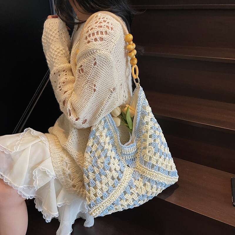 Designer Bag Luxury Bag Super Popular Ins Lazy Woven Straw For Shoulder Bag Women Large Capacity Bohemian Style Vacation Beach