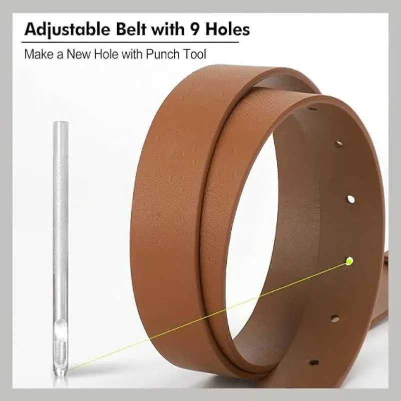 Genuine Leather Women Casual Leather Belt for Jean Pants adjust Silver Matte Buckle Fashion Black Western Belts for Women W251018