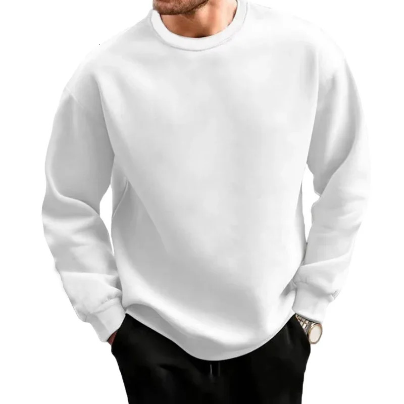 in Mens Tracksuit Single Piece O Neck Sweatshirt Pants Casual Office Hoodies Jogging Streetwear Autumn Winter Man Clothing 251016