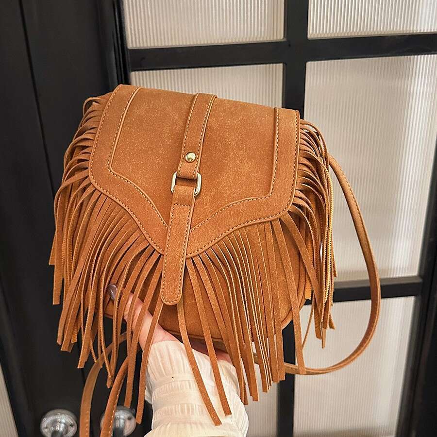 Designer Bag Luxury Bag New Niche Design Shoulder Bag Tassel Bohemian Style Crossbody Fashion Matte Shoulder