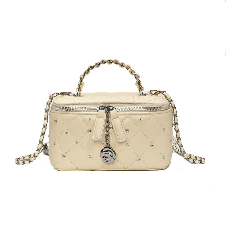 Luxury Brand Designer Bag Fashion Quilted Chain Small Square Bag For Women 2025 New High-End Bright Diamond Box Bag Stylish Single Shoulder Crossbody 