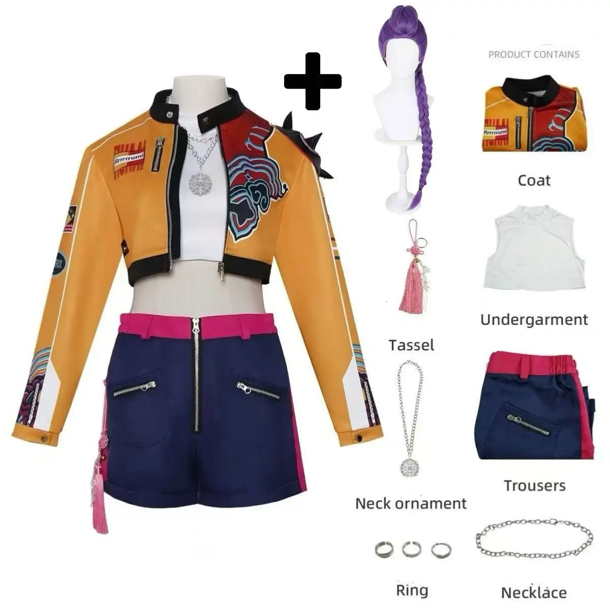 KPop Rumi Cosplay Costume Wig Women Girls Halloween Carnival Comiccon Party Role Playing Outfits 251017