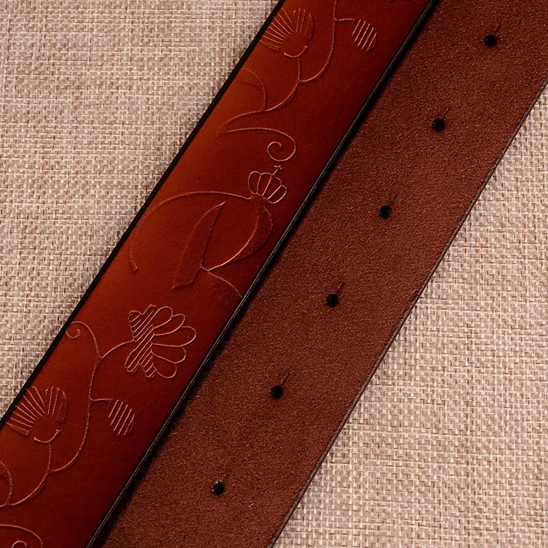 Sunflower Pattern Needle Buckle Belt Women Brown Fashion Business Womens Belts White Black Cinturon Red Yellow 251016