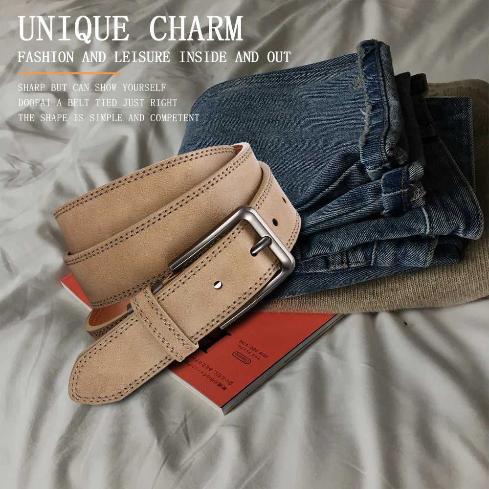 Mens Fashionable Leather Belt Mens Highquality Leather Belt Business Needle Buckle Ratchet Belt Randomly Adjustable W251018