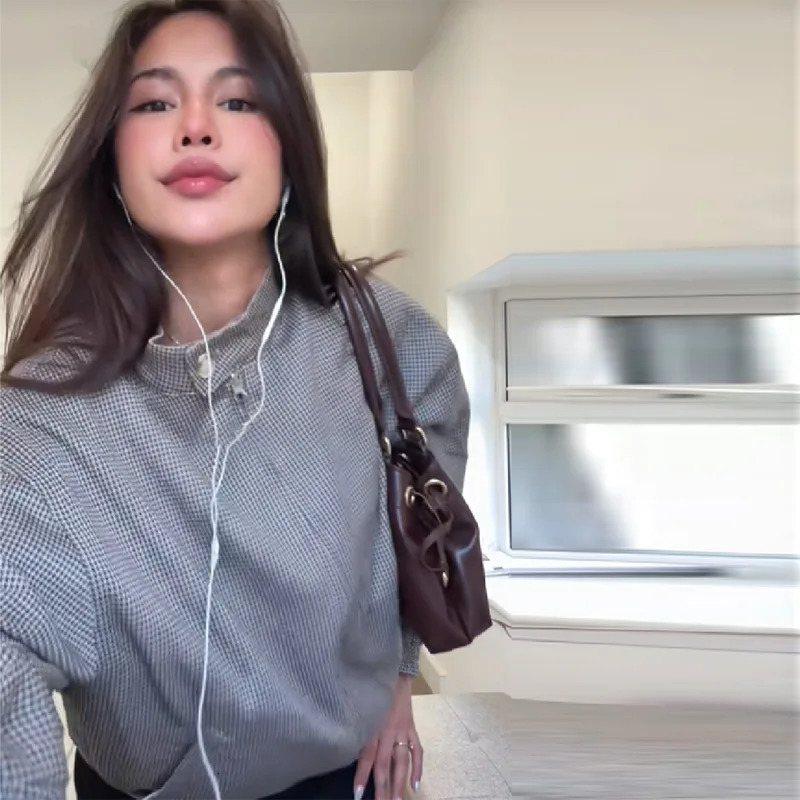 Chic Retro DoubleSided Wear O Neck Short jacket Long Sleeve Thin Trench Coat Solid Casual Coats 2025 Female Autumn Streetwears 251010