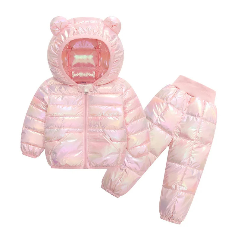 Kids Lightweight Down Cotton Suit Boys Zipper Hooded Warm Set Autumn Winter Girls Colorful Casual Fashion TwoPiece 12M5Y 251017