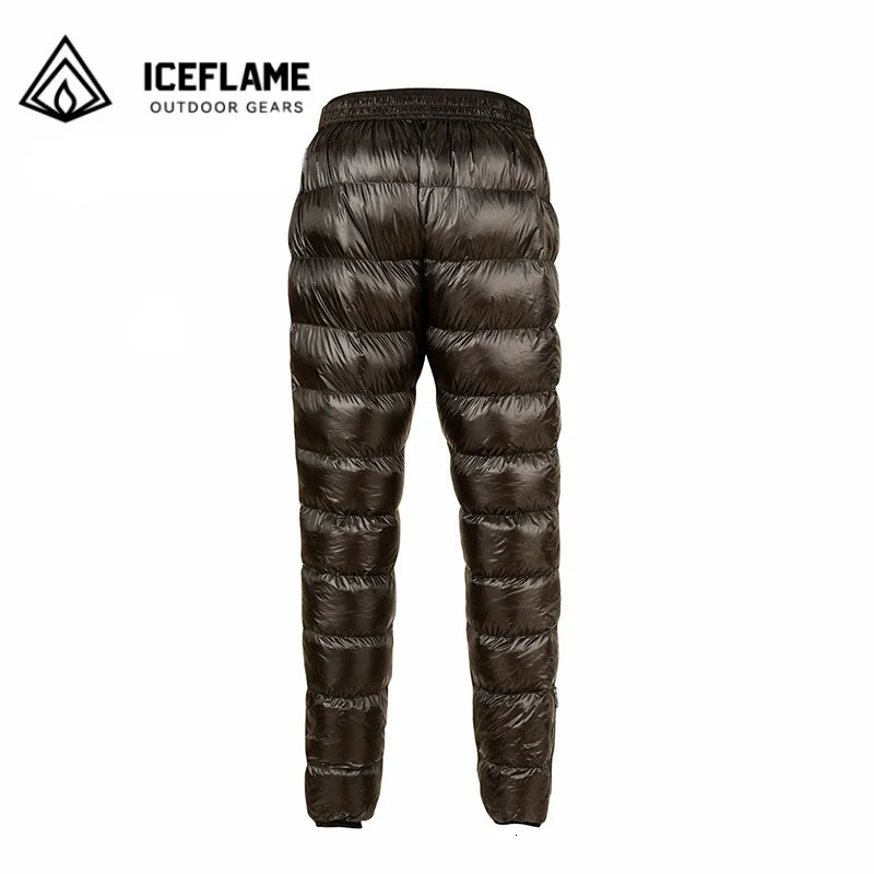 Ice Flame Unisex Ultralight Down Pants Outdoor Camping White Goose Waterproof Warm Winter Trousers 251015