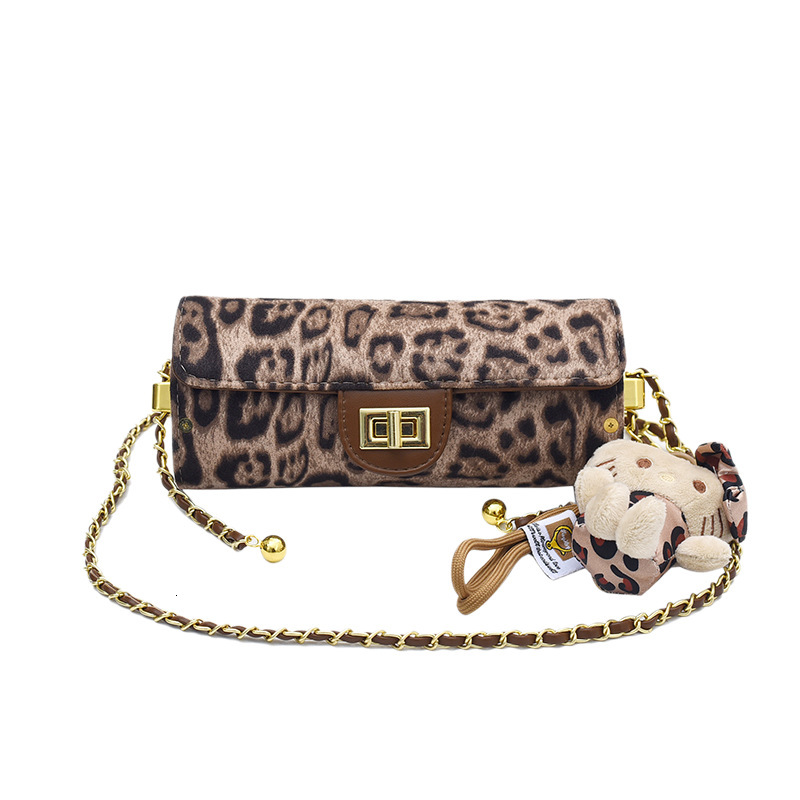 Luxury Brand Designer Bag Leopard Print Baguette Bag For Women 2025 Early Spring New Fashion Single Shoulder Bag High-End Sense Elegant Crossbody Smal
