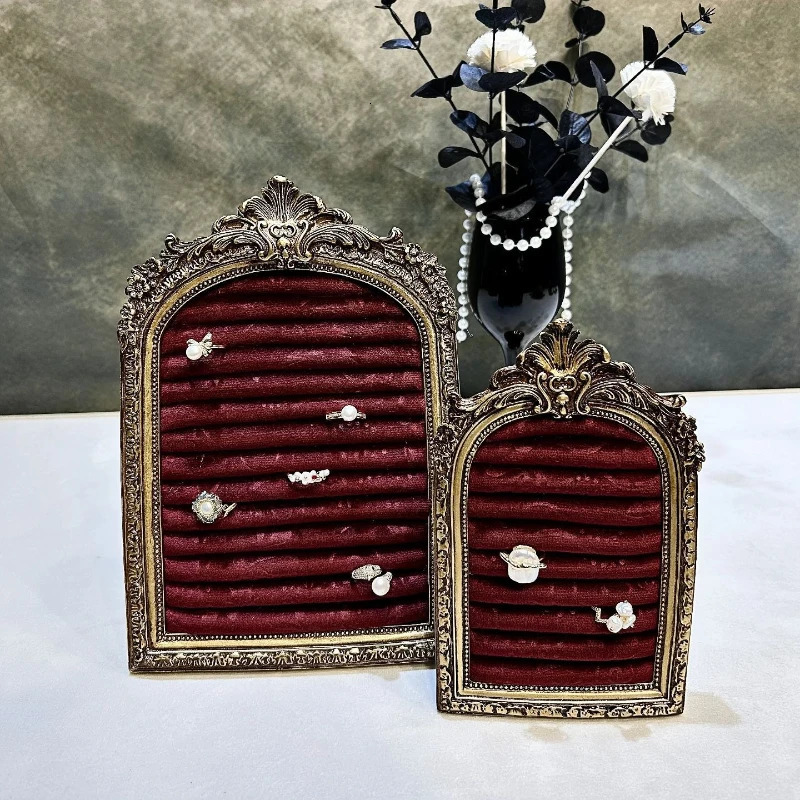 Retro Jewelry Stand Home Counter Showcases Holder Necklaces Ring Earring Storage Shelf Exhibitor Display Jewellery Supplies 251016