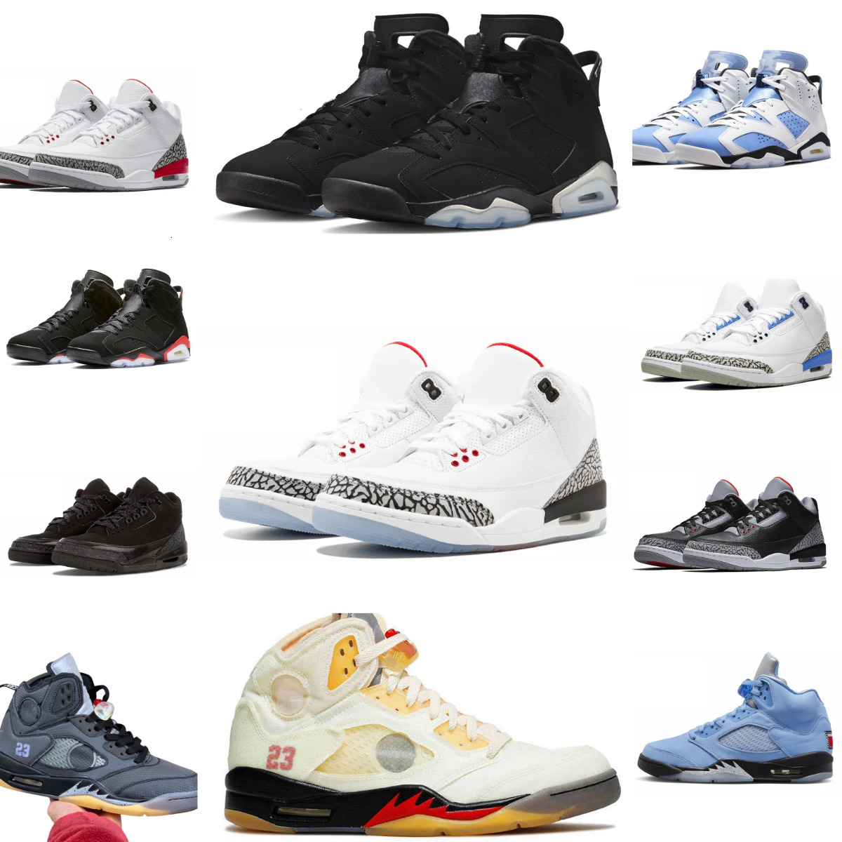 3 J3 Basketball Sports Shoes Trainers Jump Mans Women 5 6 J5 Hall Of Fame Black White Green Cement 3S UNC Tennis Shoes Sail Muslin Metallic Carmine 5S Infrared Sneakers