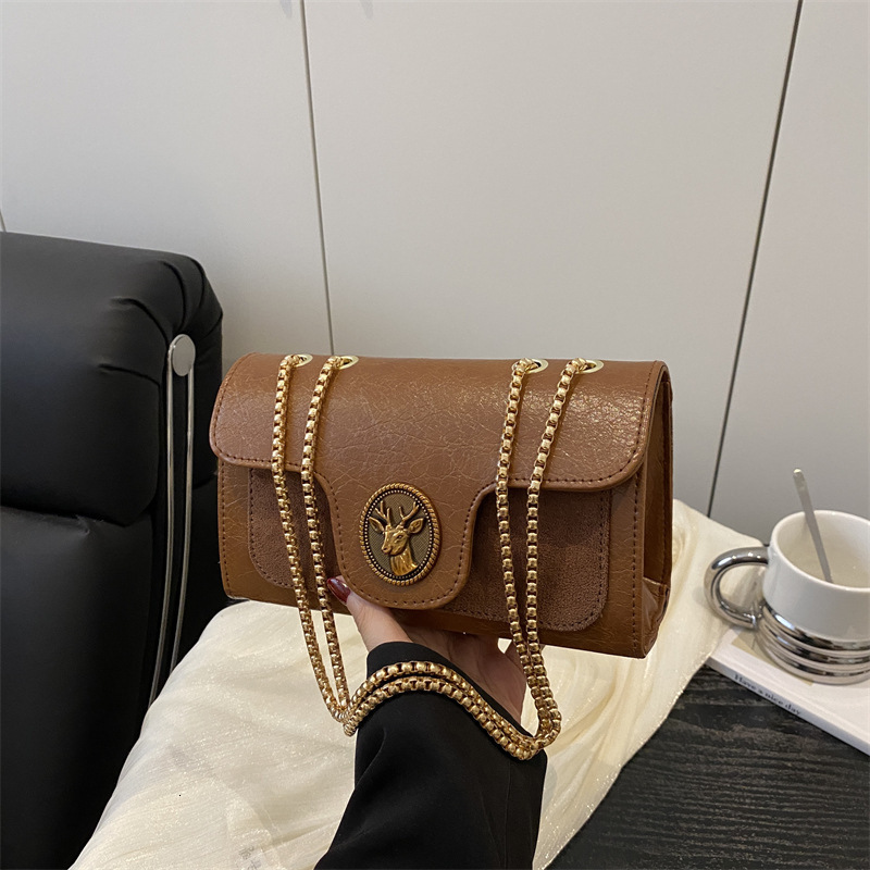 Luxury Brand Designer Bag 2025 Summer Trend New High-End Chain Small Bag Fashion Versatile Shoulder Crossbody Bag Small Square Bag Commuting