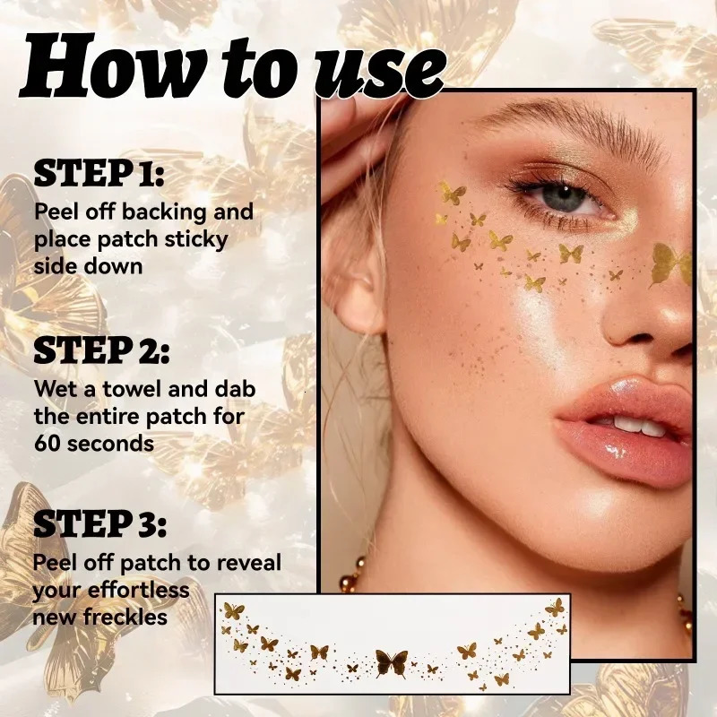 6pcsset Face Fake Freckles Tattoo Sticker Freckle Makeup Patch Waterproof Onetime Tattoo Stickers Lasting Face Natural Freckle 251015