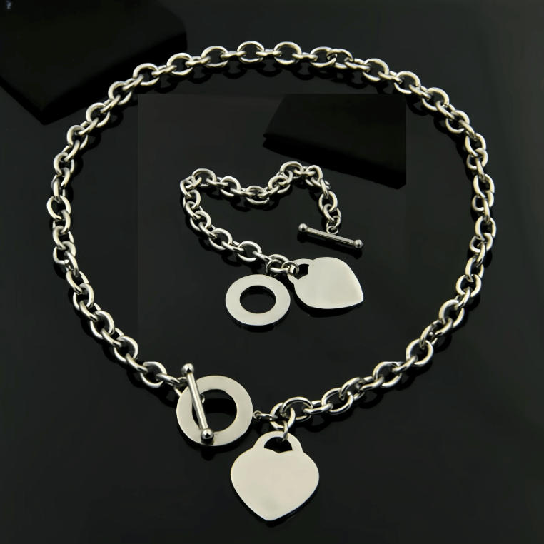 Silver Stainless Steel Designer Heart Pendant Necklace for Women - Celtic Style, Vintage-Inspired Long Chain fashion