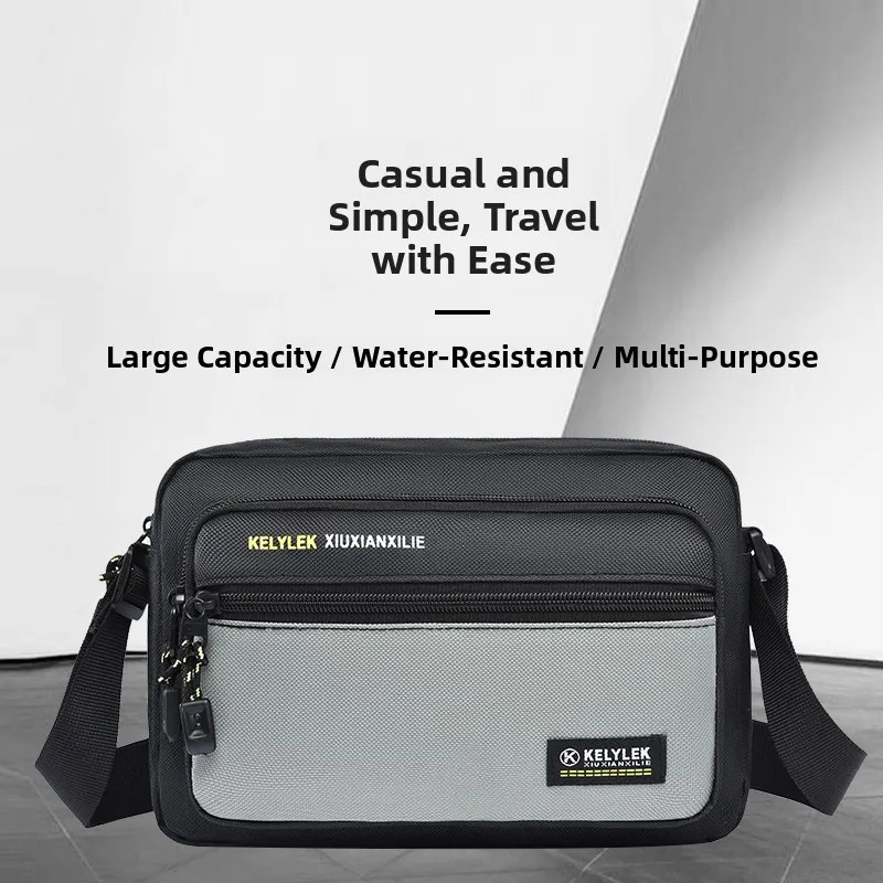 Ox Cloth Mens Crossbody Bag MultiLayer Busin Money Bag Mobile Phone Bag Soft Handle Casual Leisure oulder Bag 251014