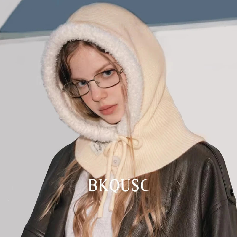 Winter Warm Ear Protection Balaclava Hats Female Fashion Little Snowman Knitted Pullover Hat Stylish Womens Beanies Caps 251014