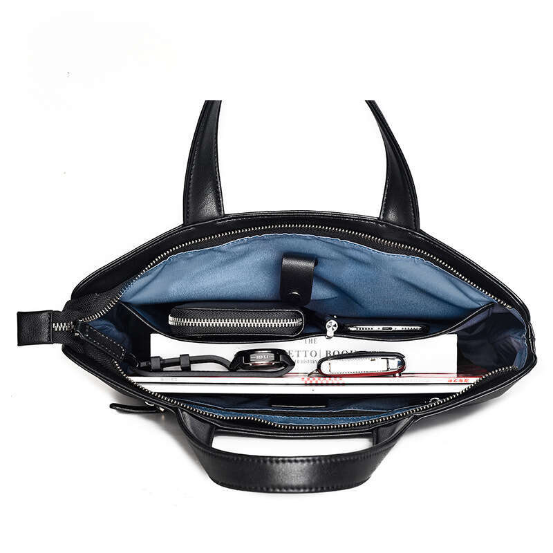 Luxury bag King Briefcase Men s Fashion inch Business Notebook Leather Large Capacity Handbag