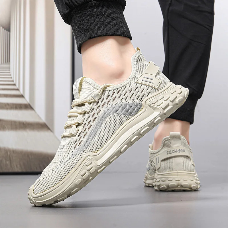 Oulylan Fashion Outdoor Antislip Sports Footwear Male Summer Comfortable Breathable Sneakers Casual Laceup Shallow Mouth Shoes 251013