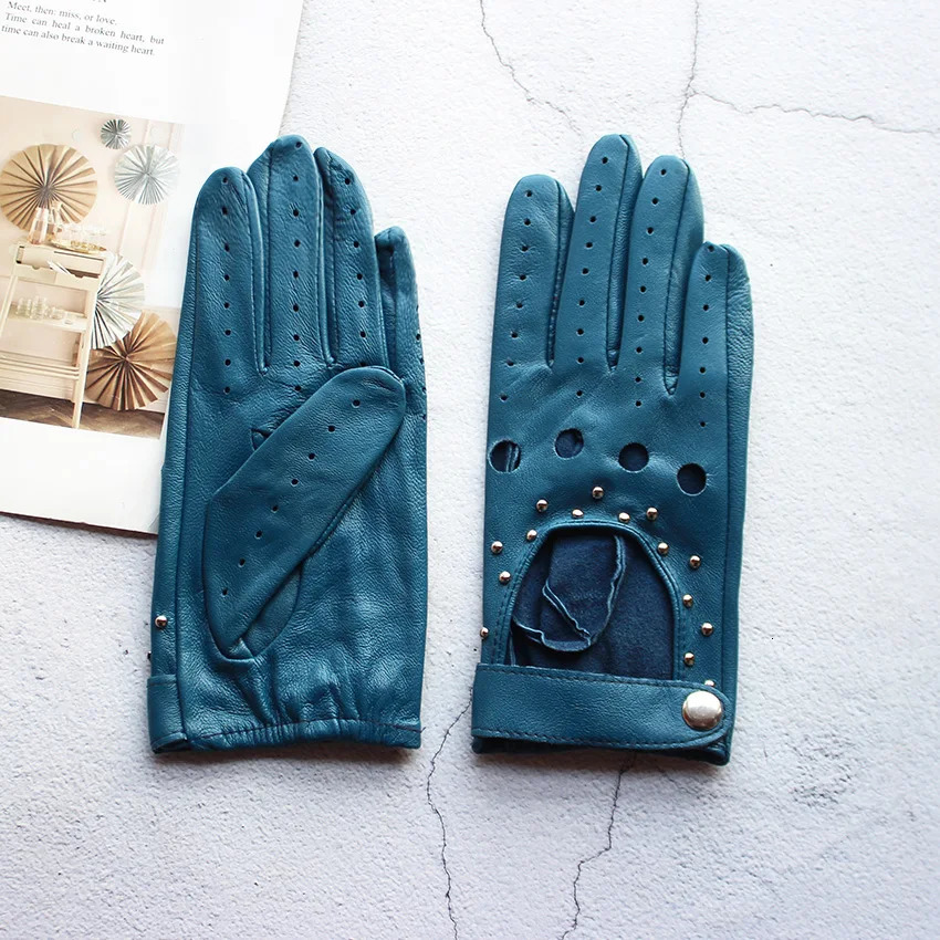 Summer Leather Driving Driver Full Finger Gloves Women Unlined Thin Fashion Spring and Autumn Motorcycle Riding Sheepskin Gloves 251015