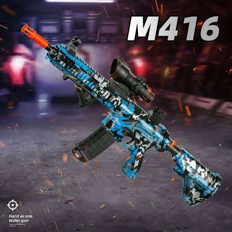 M416 Gun Toy Outdoor Electric Blaster Shooting Sport Gel Bullet Shoot Summer Water Ball Toys For Interactive Parent Child Game