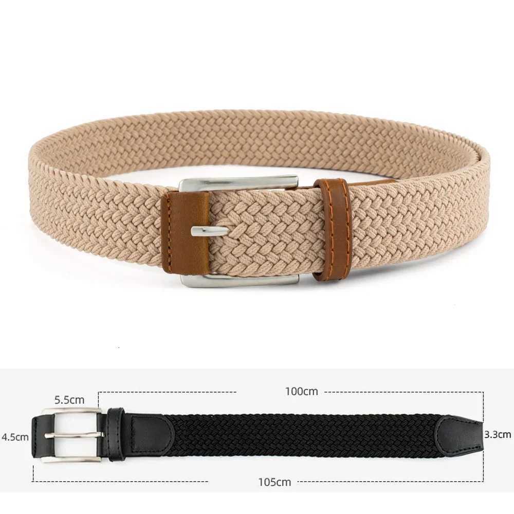 Men Women Stretch Elastic Woven Breathable Nylo Belt with Alloy Pin Buckle High Quality Jean Canvas Multifunctional Outdoor Belt W251018