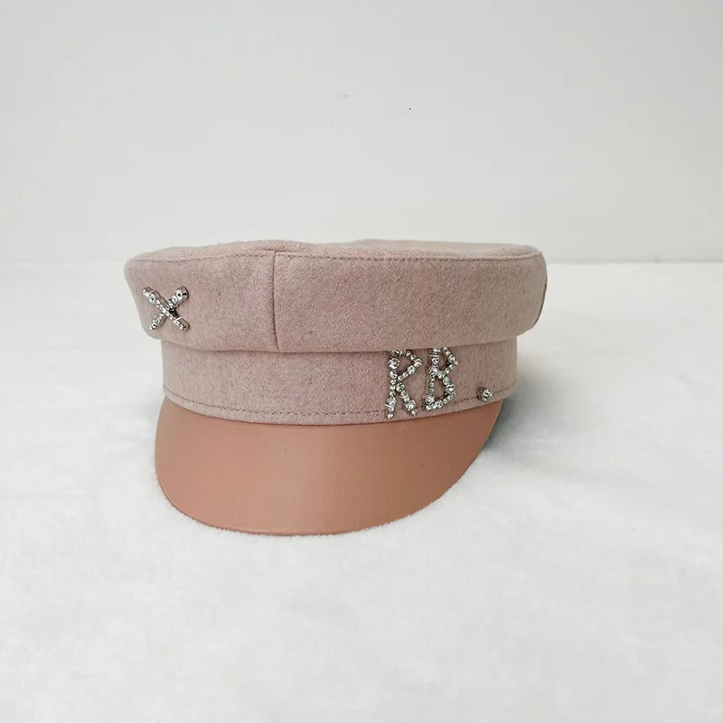 Women Ladies Octagonal Cap Letter Military Cap Pink Khaki sboy Hat Fall Winter Baker Boy Cap Cap 251017