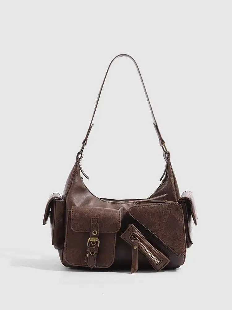 JIAERDI Retro Y2k Underarm Bag Purse Women High Street Leather Chic Brown Handbag Ladies Vintage Shoulder Bags Bolsos De Mujer Z251018