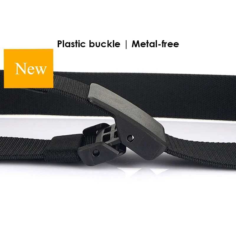 New Metalless Elastic Belt for Men and Women Premium Plastic Buckle Stretch Casual Belt 120cm Jeans Girdle Male W251018