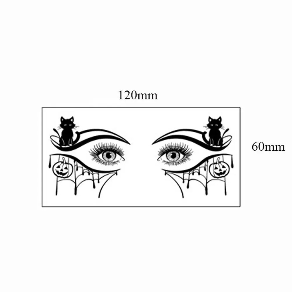 10pcs Halloween Makeup Temporary Tattoo Stickers Waterproof Eye Decoration Tattoo 251015