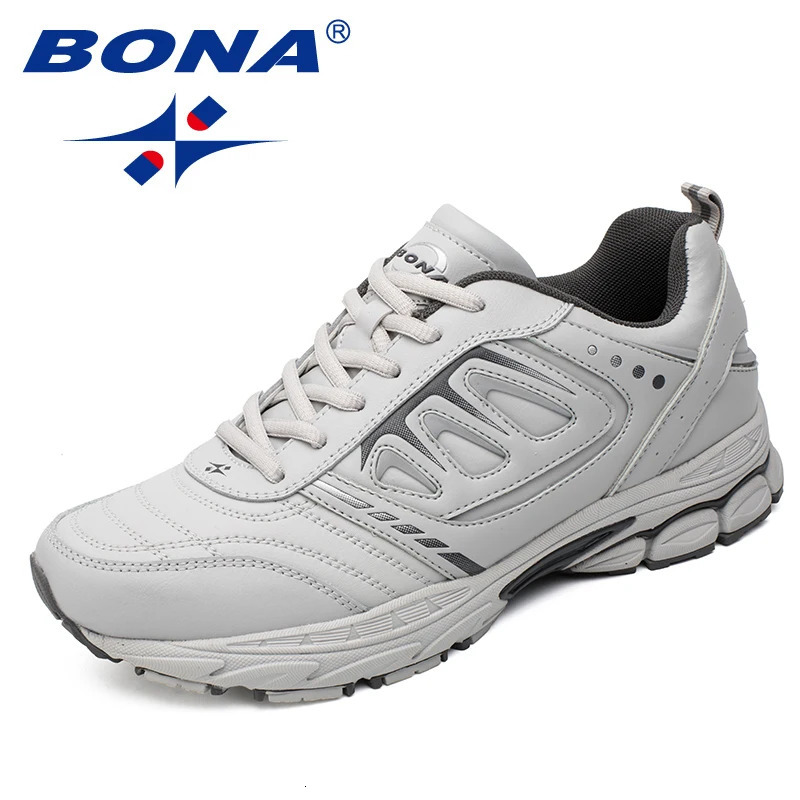 BONA Style Men Running Shoes Ourdoor Jogging Trekking Sneakers Lace Up Athletic Shoes Comfortable Light Soft 251014
