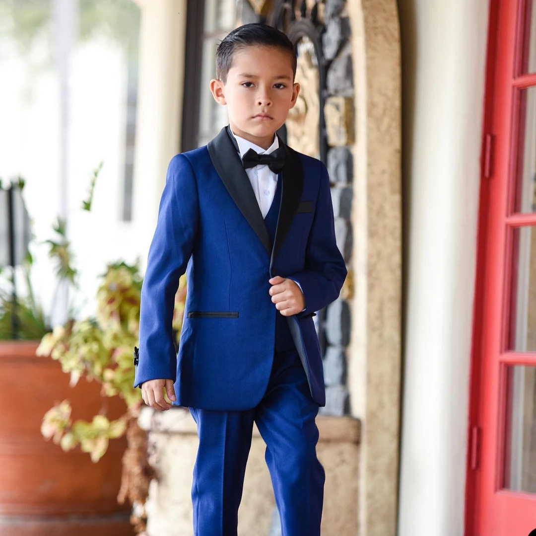 Formal Boy Suits for Wedding Dinner Royal Blue Little Children Groomsmen Kids Tuxedo for Party Evening Jacket Pants 316 Years 251017