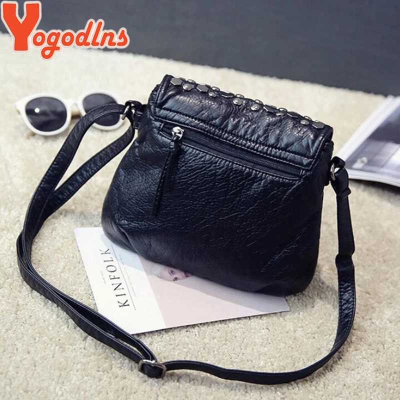 Yogodlns Fashion Black Enveljavascope Women Clutch Rivet Girls Leather Party Purse Small Shoulder Handbag Evening Messenger Bags Z251018