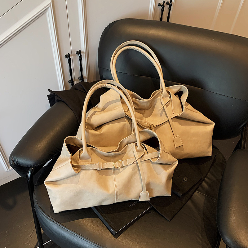 Luxury Brand Designer Bag Oil Wax Leather Large Capacity Bag For Women 2025 Spring New Versatile Shoulder Underarm Bag Handheld Tote Bag