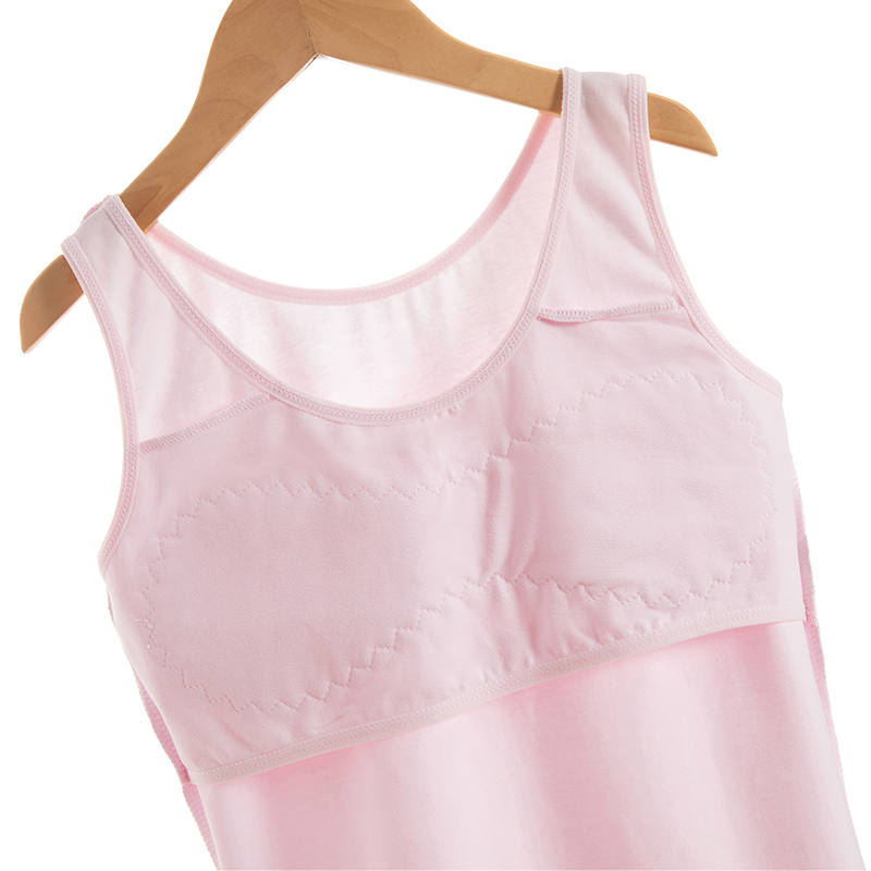 Lightweight Mid-Length Bra for Growing Girls Cotton Camisole for Developing Elementary