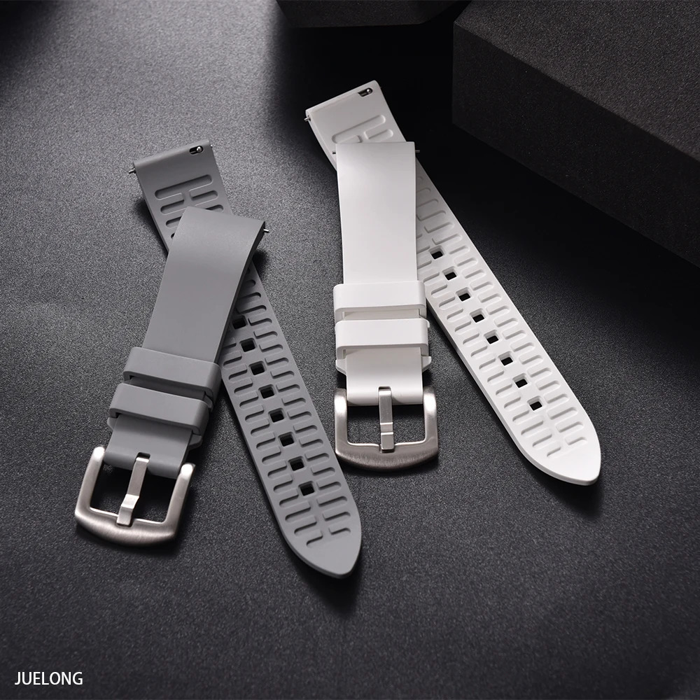 Classic FKM Fluorine Rubber Watch Strap Quick Release FKM Watchband 1819222324mm For Each Diving Watch Bands 251016