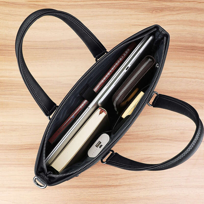 Luxury bag Briefcase Genuine Leather Business Casual Crossbody Cowhide Bag Handbag Men s Style