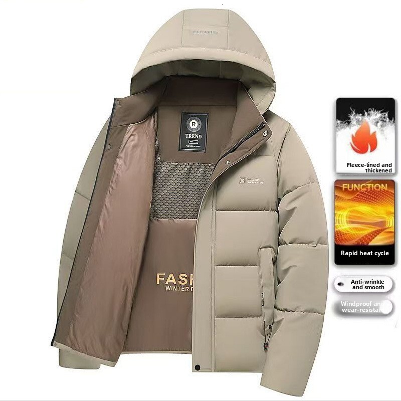 Autumn Winter Casual Designer Hoodie Jacket Tracksuit Men Polo Veste Coat Thickened Graphene Hooded Cotton Jacket Unisex Bread Jacket Black Gold Cotto